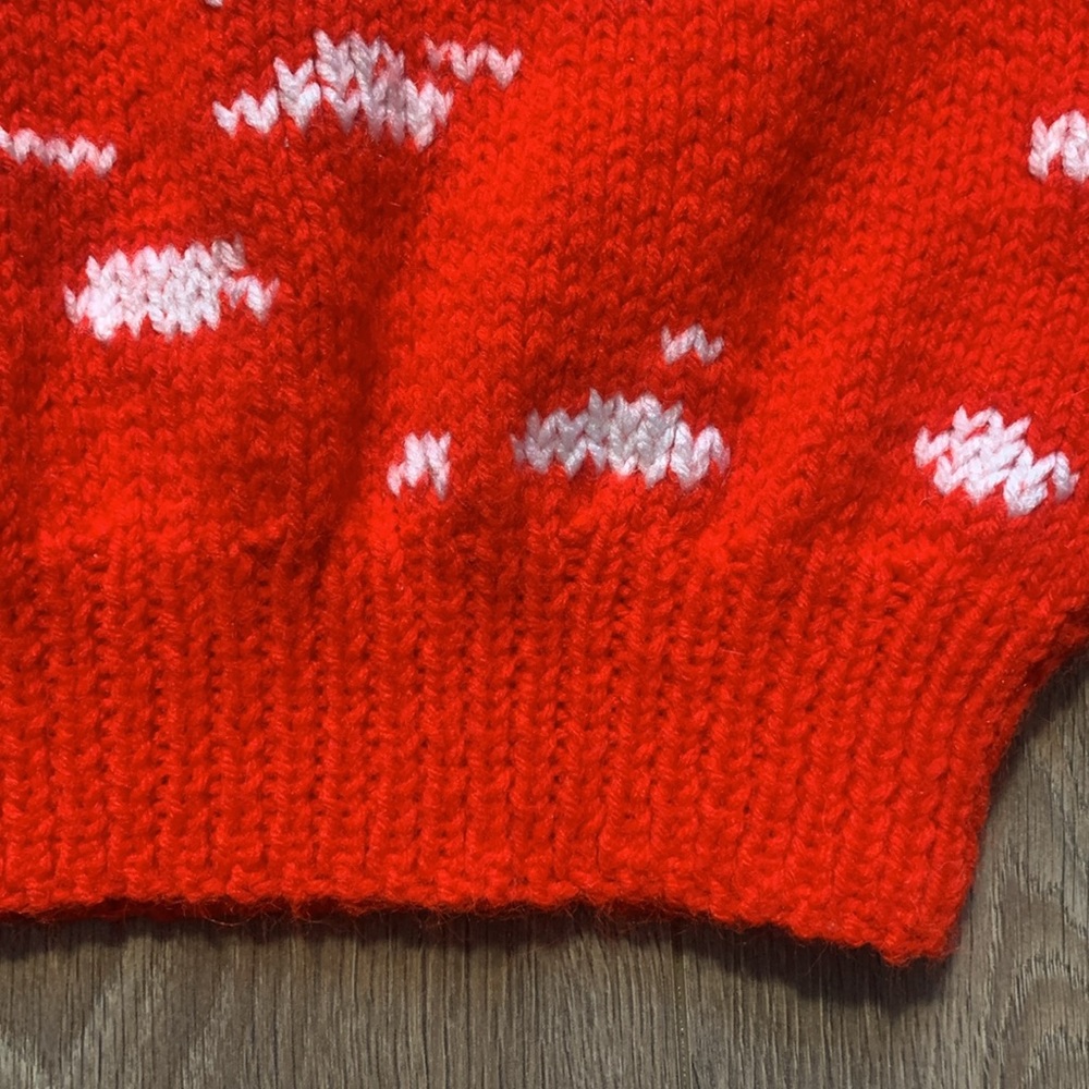Vintage Handmade Red Penguin Knit Sweater - Picture 16 of 17